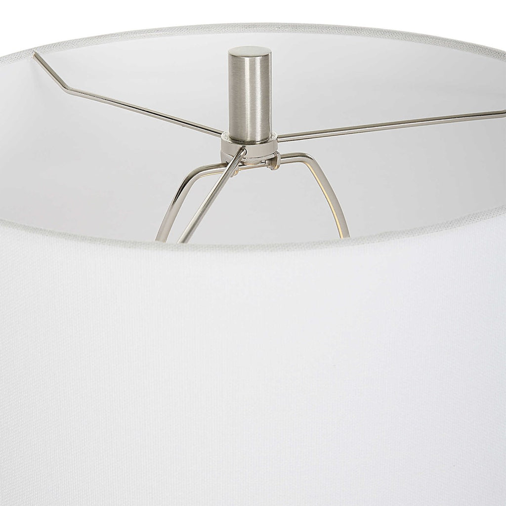 Fountain White Marble Buffet Lamp - Bombay Mercantile