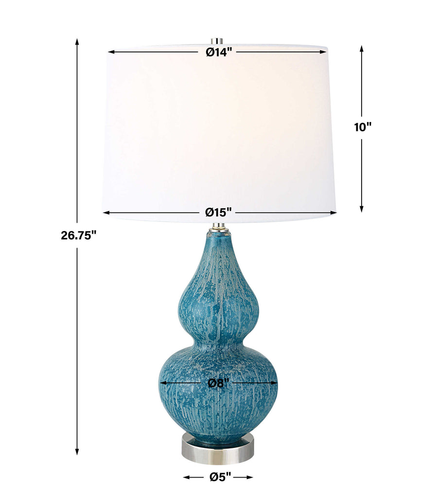 Avalon Blue Table Lamp - Bombay Mercantile