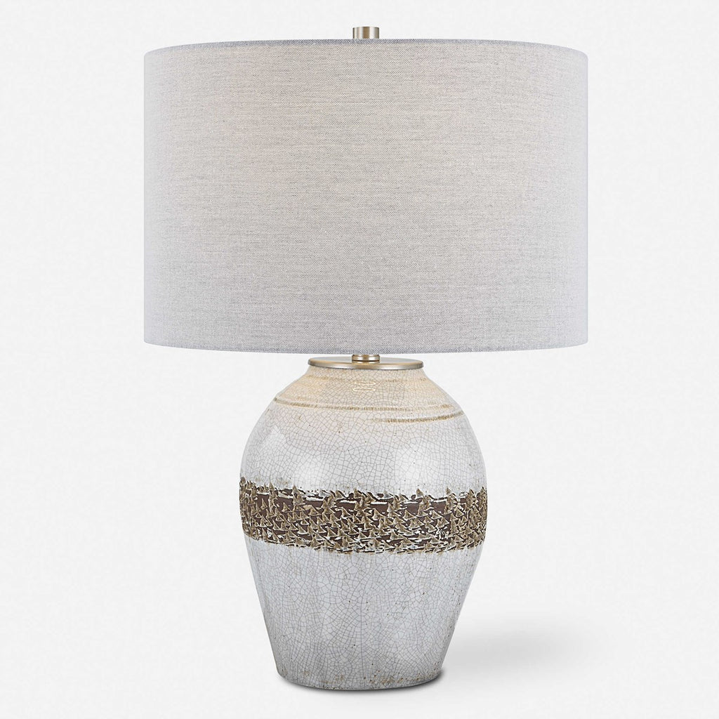 Poul Crackled Table Lamp - Bombay Mercantile