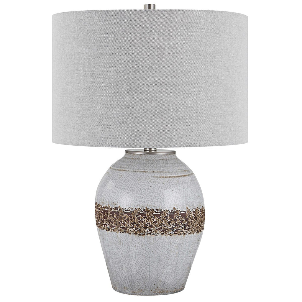 Poul Crackled Table Lamp - Bombay Mercantile