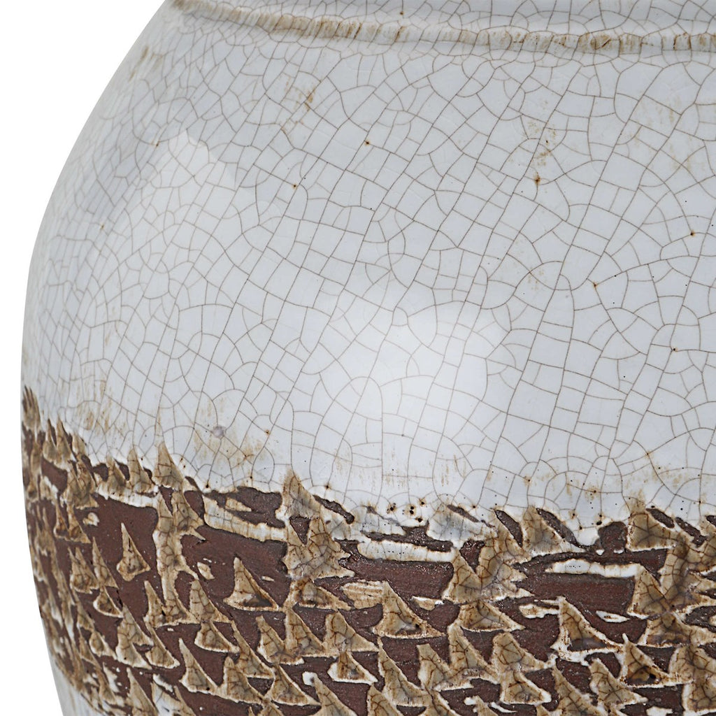 Poul Crackled Table Lamp - Bombay Mercantile