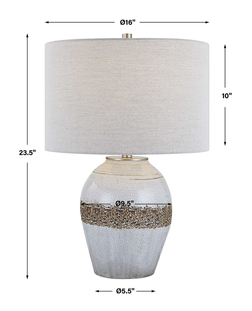 Poul Crackled Table Lamp - Bombay Mercantile