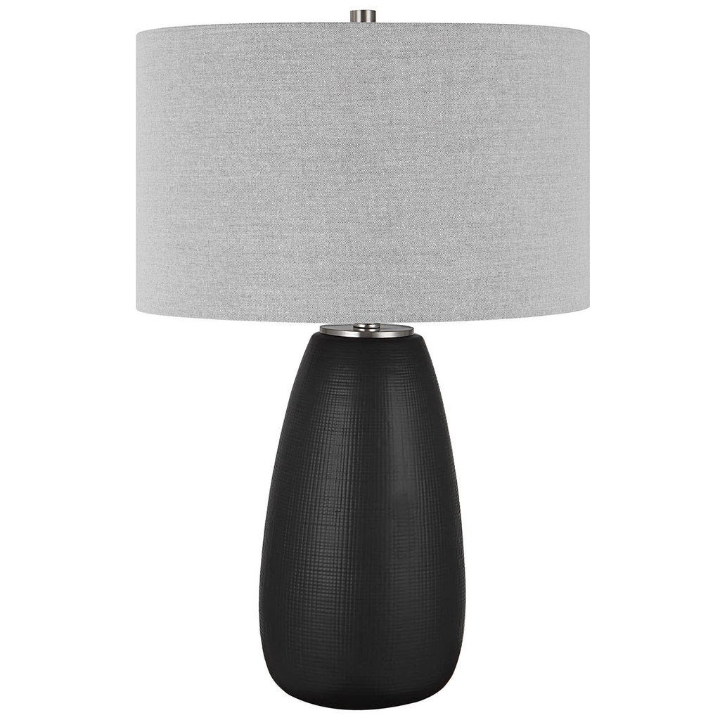 Twilight Satin Black Table Lamp - Bombay Mercantile