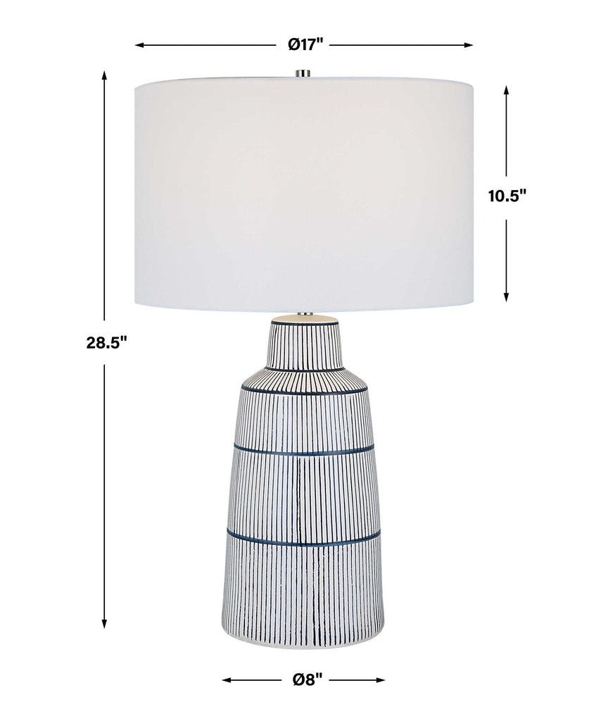 Breton Nautical Stripe Table Lamp - Bombay Mercantile