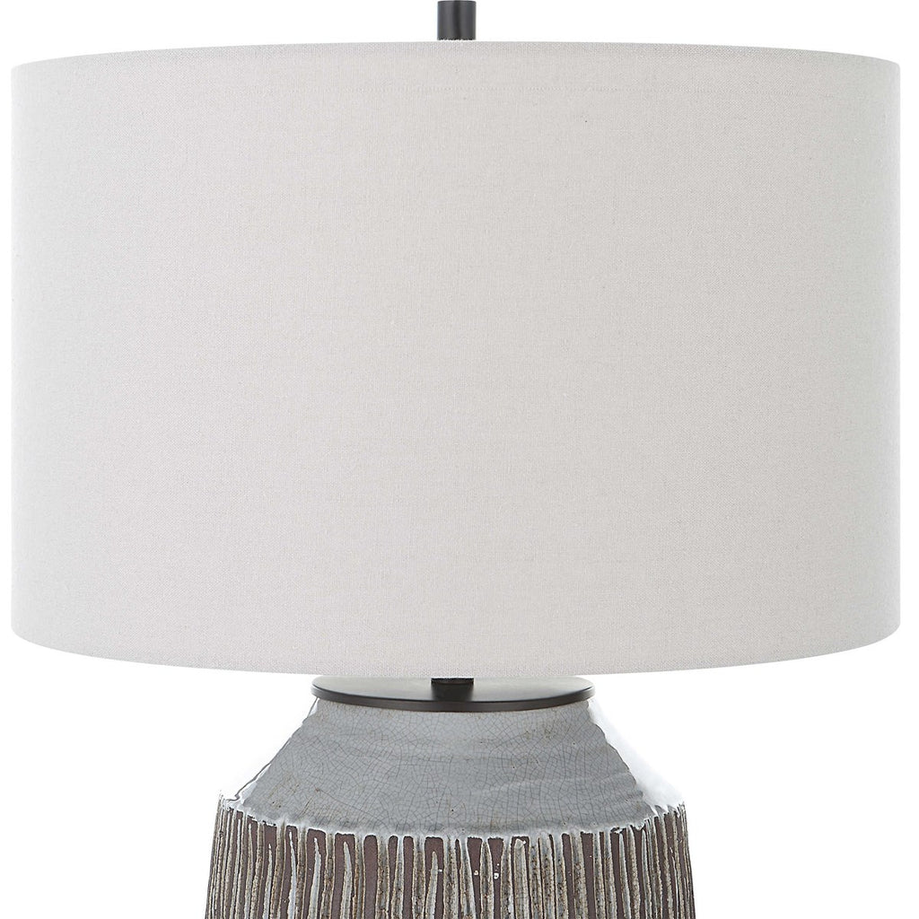 Neolithic Blue-Gray Table Lamp - Bombay Mercantile