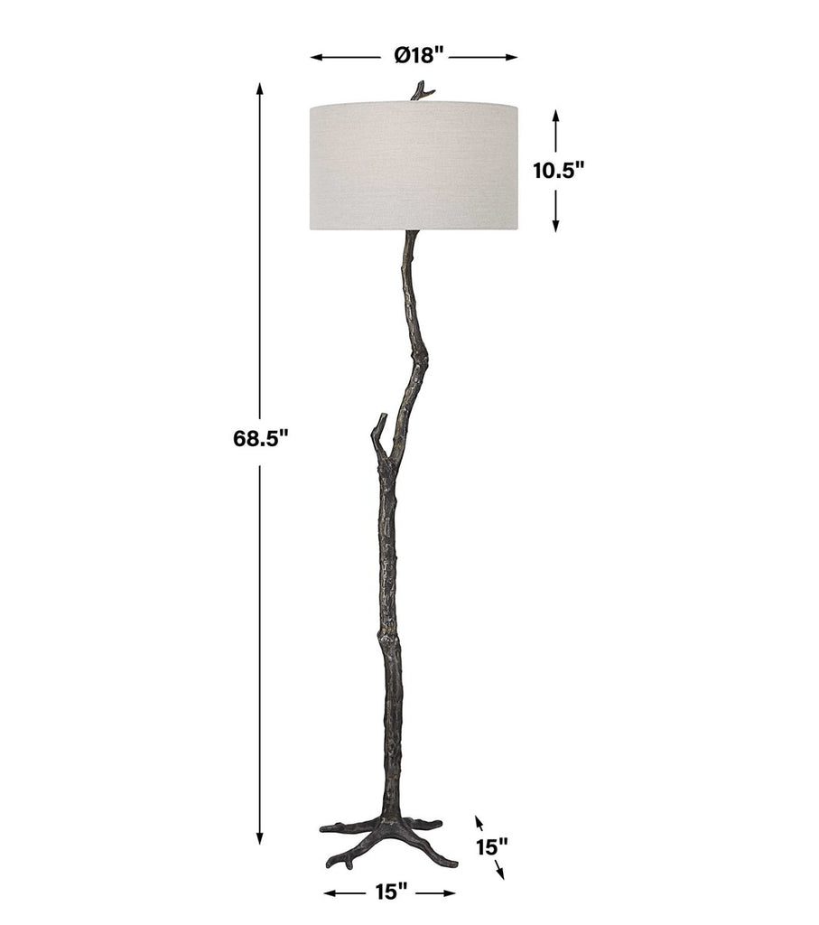 Spruce Rustic Floor Lamp - Bombay Mercantile