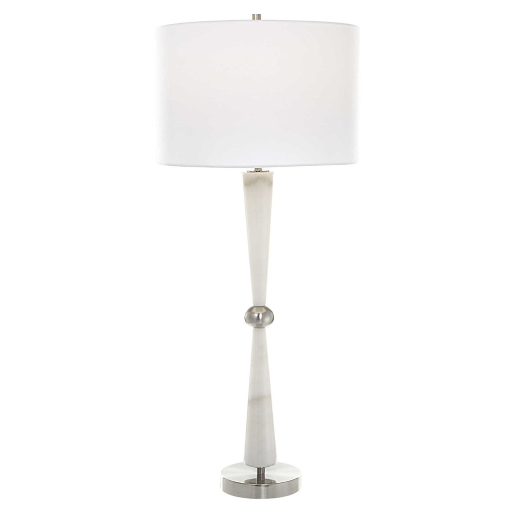 Hourglass White Table Lamp - Bombay Mercantile