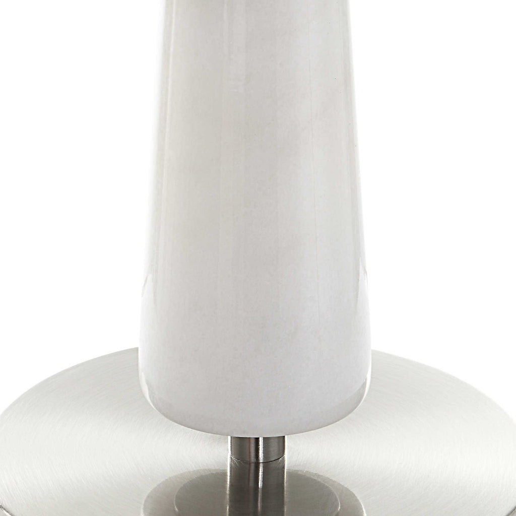 Hourglass White Table Lamp - Bombay Mercantile