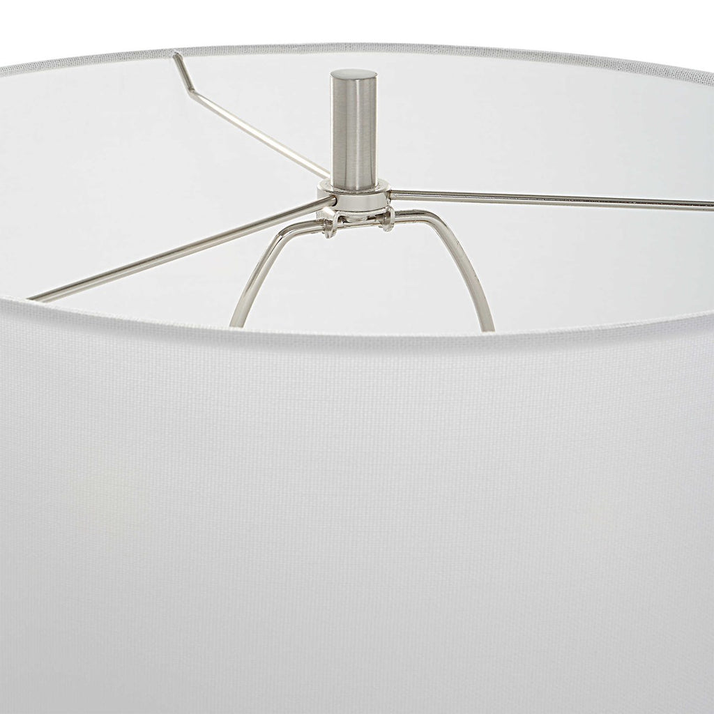 Hourglass White Table Lamp - Bombay Mercantile