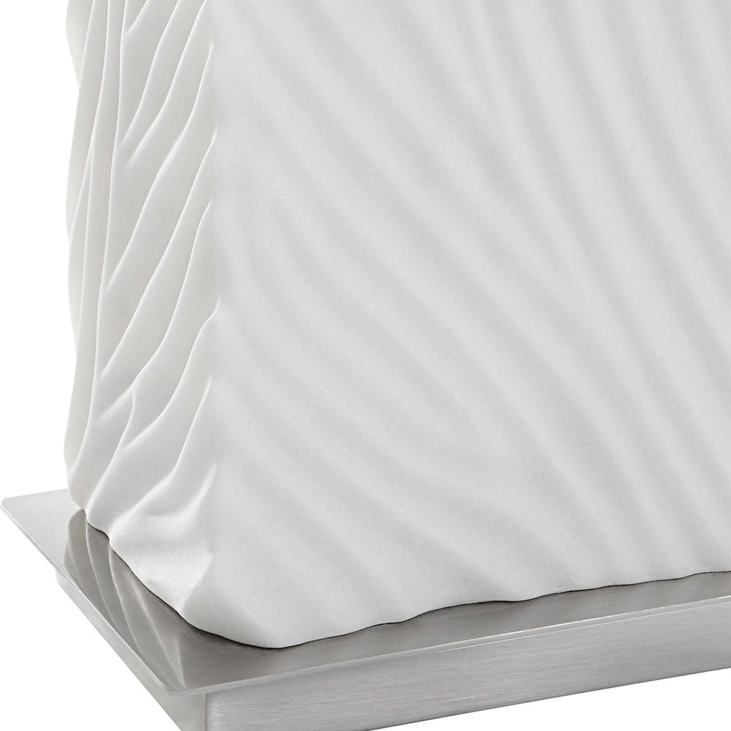 Pillar White Marble Table Lamp - Bombay Mercantile