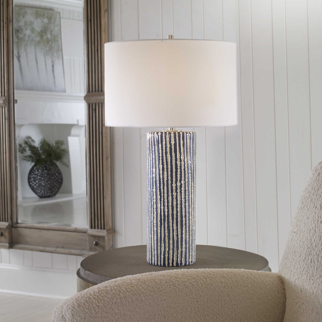 Havana Blue Table Lamp - Bombay Mercantile