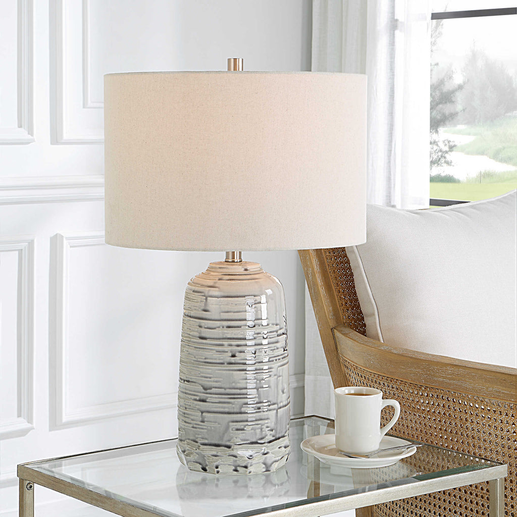 Cyclone Ivory Table Lamp - Bombay Mercantile
