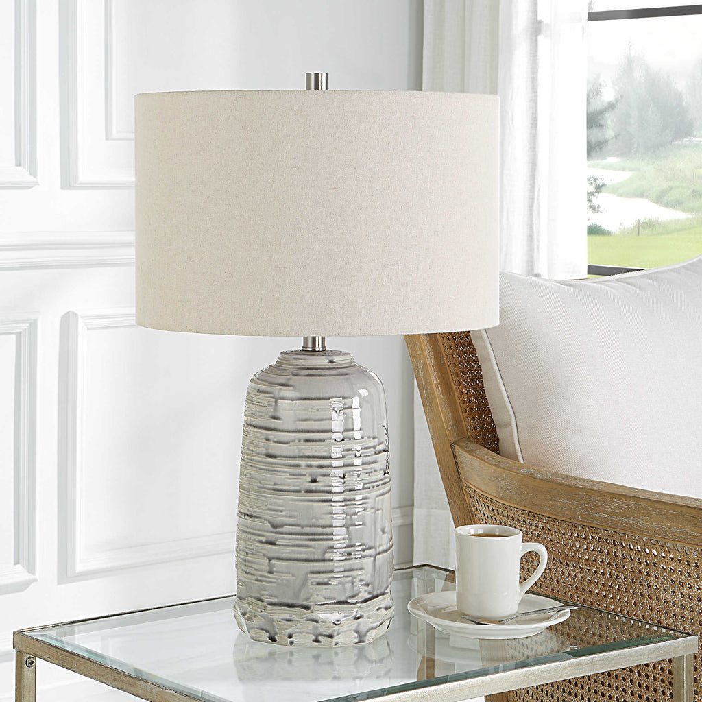 Cyclone Ivory Table Lamp - Bombay Mercantile