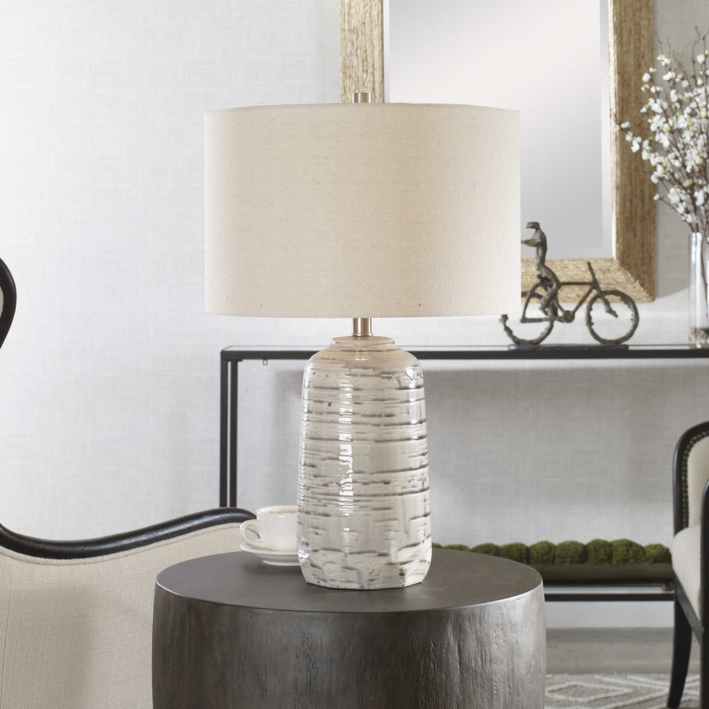 Cyclone Ivory Table Lamp - Bombay Mercantile