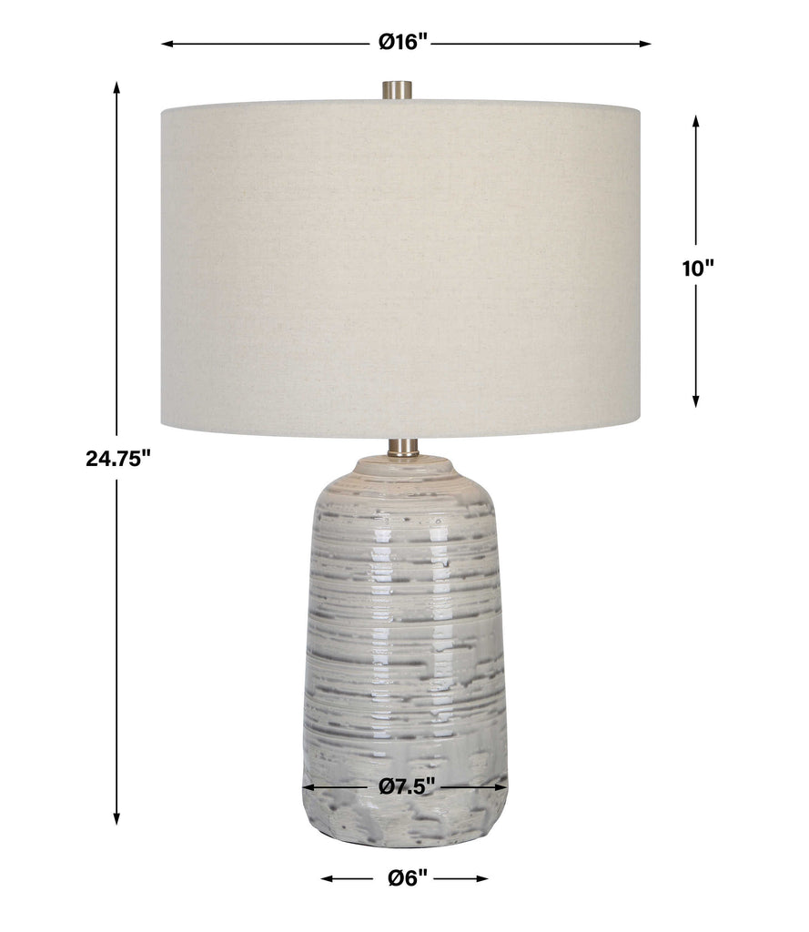 Cyclone Ivory Table Lamp - Bombay Mercantile