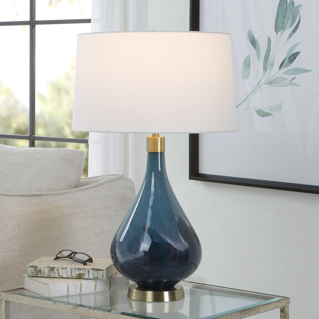 Riviera Art Glass Table Lamp - Bombay Mercantile