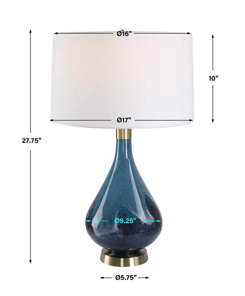 Riviera Art Glass Table Lamp - Bombay Mercantile