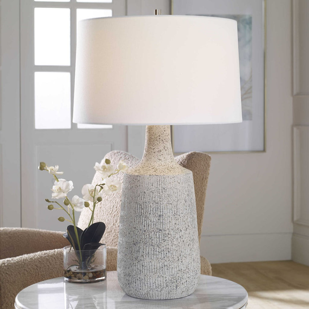 Scouts White Table Lamp - Bombay Mercantile