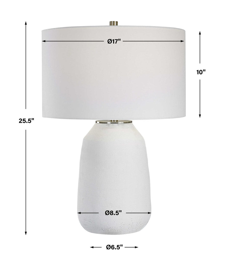 Heir Chalk White Table Lamp - Bombay Mercantile