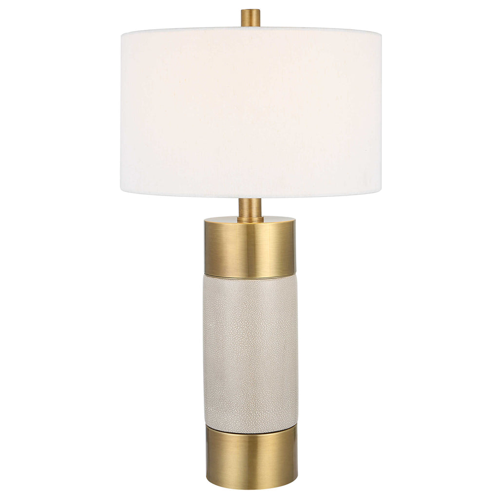 Adelia Ivory & Brass Table Lamp - Bombay Mercantile