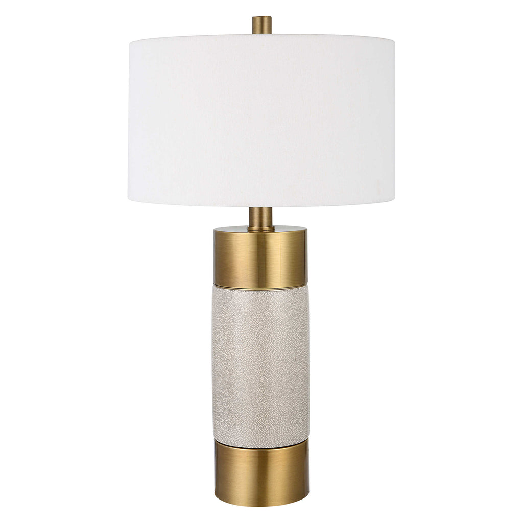 Adelia Ivory & Brass Table Lamp - Bombay Mercantile