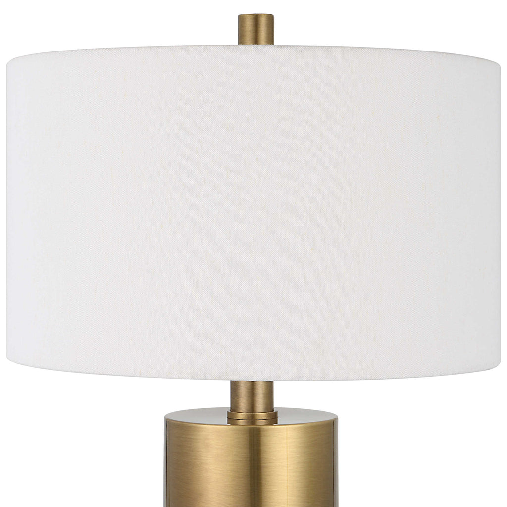 Adelia Ivory & Brass Table Lamp - Bombay Mercantile