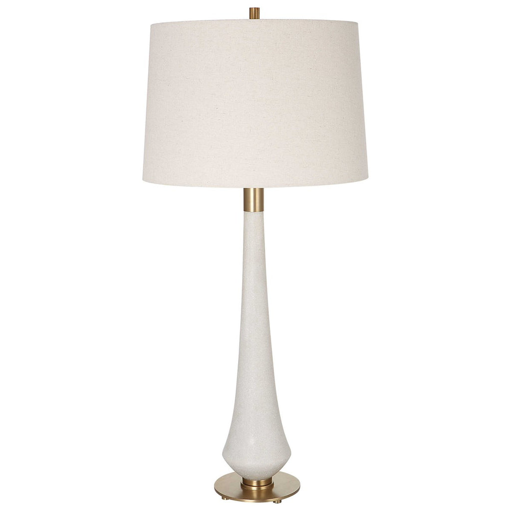 Marille Ivory Stone Table Lamp - Bombay Mercantile