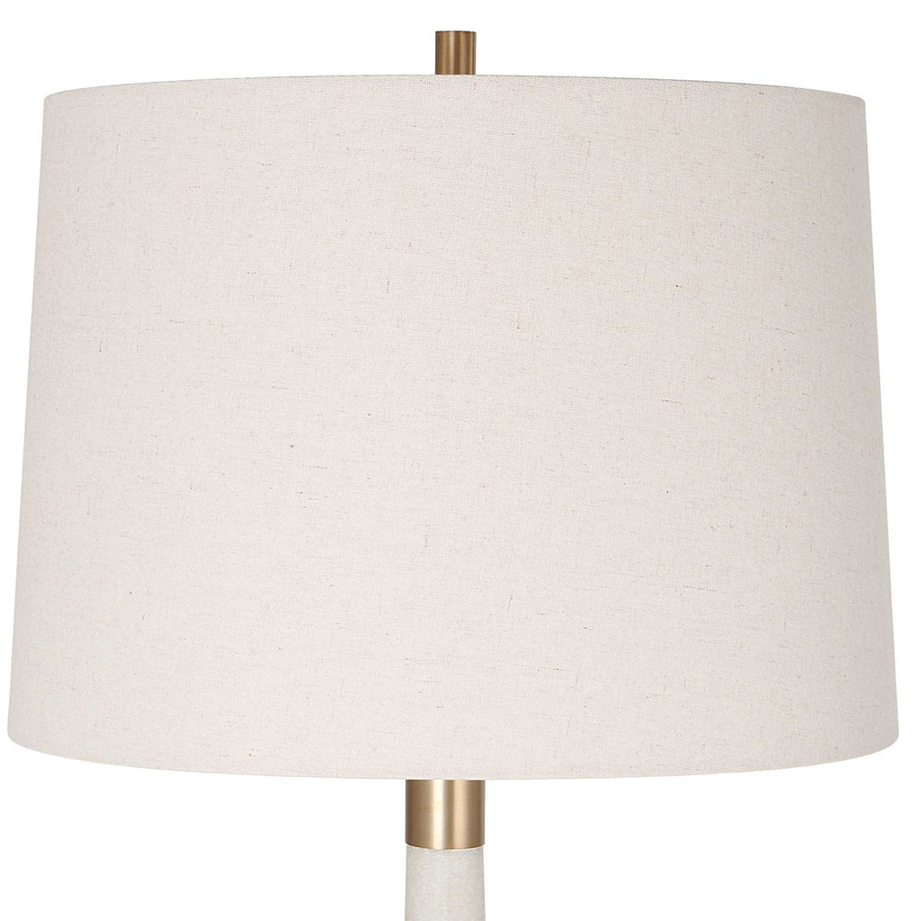 Marille Ivory Stone Table Lamp - Bombay Mercantile