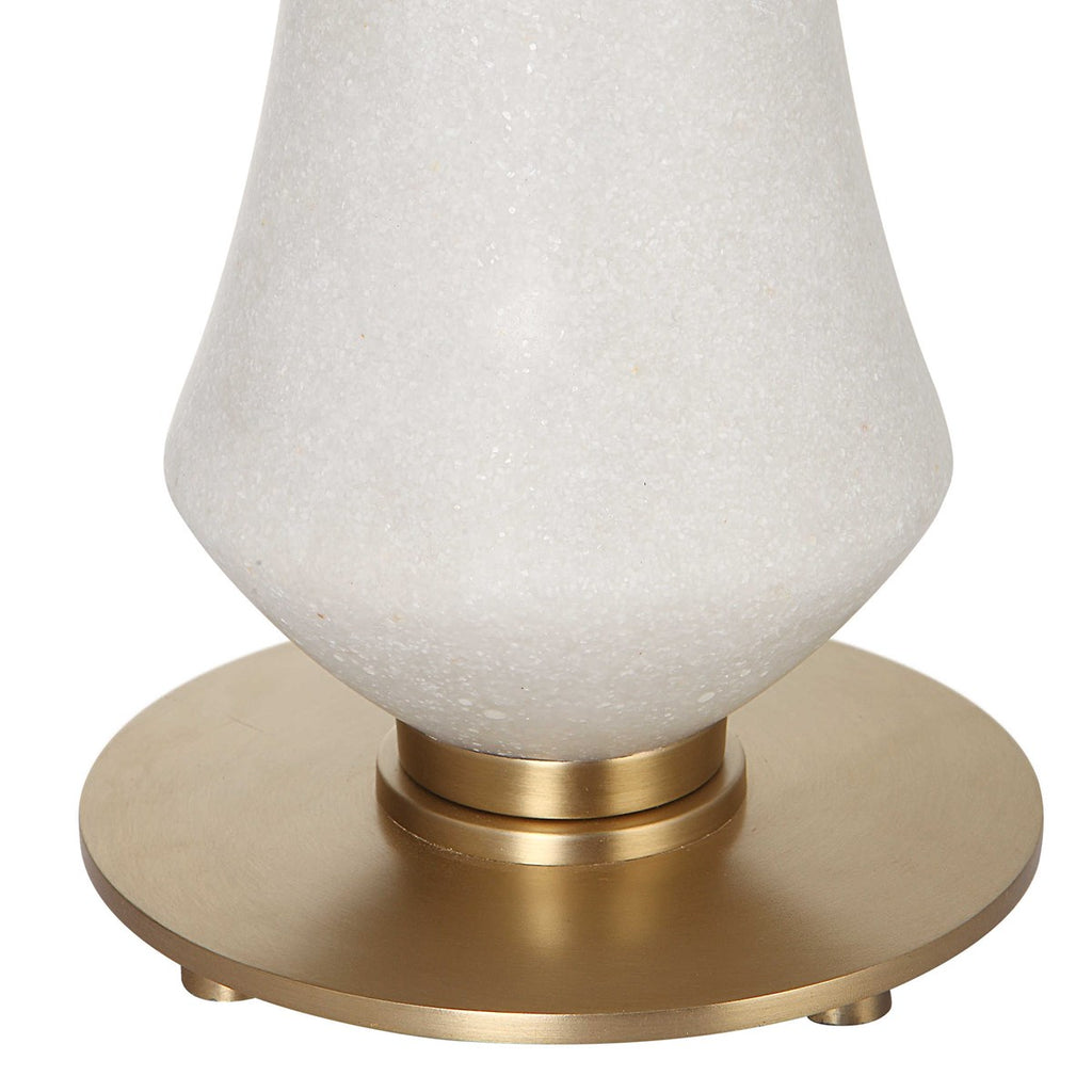 Marille Ivory Stone Table Lamp - Bombay Mercantile