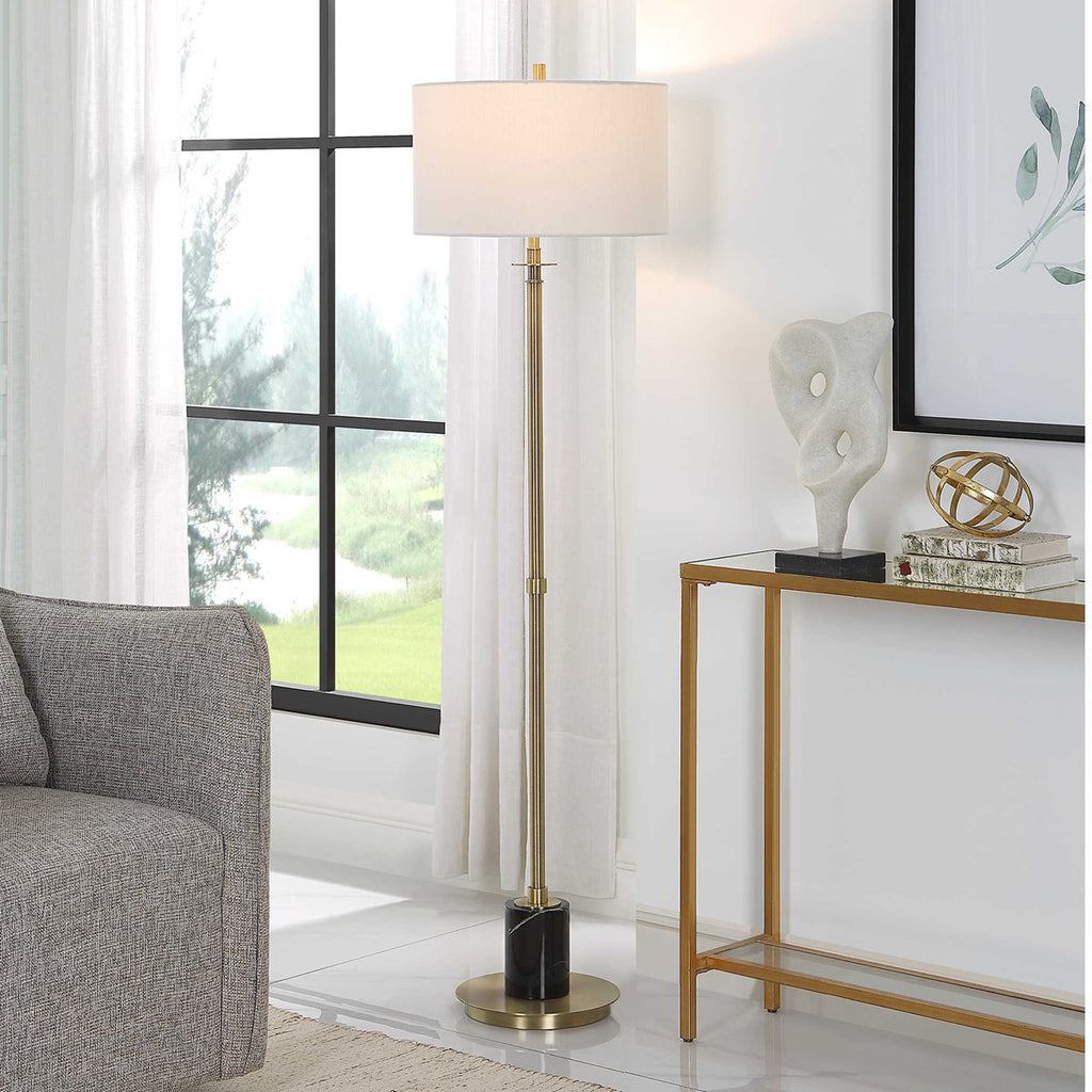 Guard Brass Floor Lamp - Bombay Mercantile