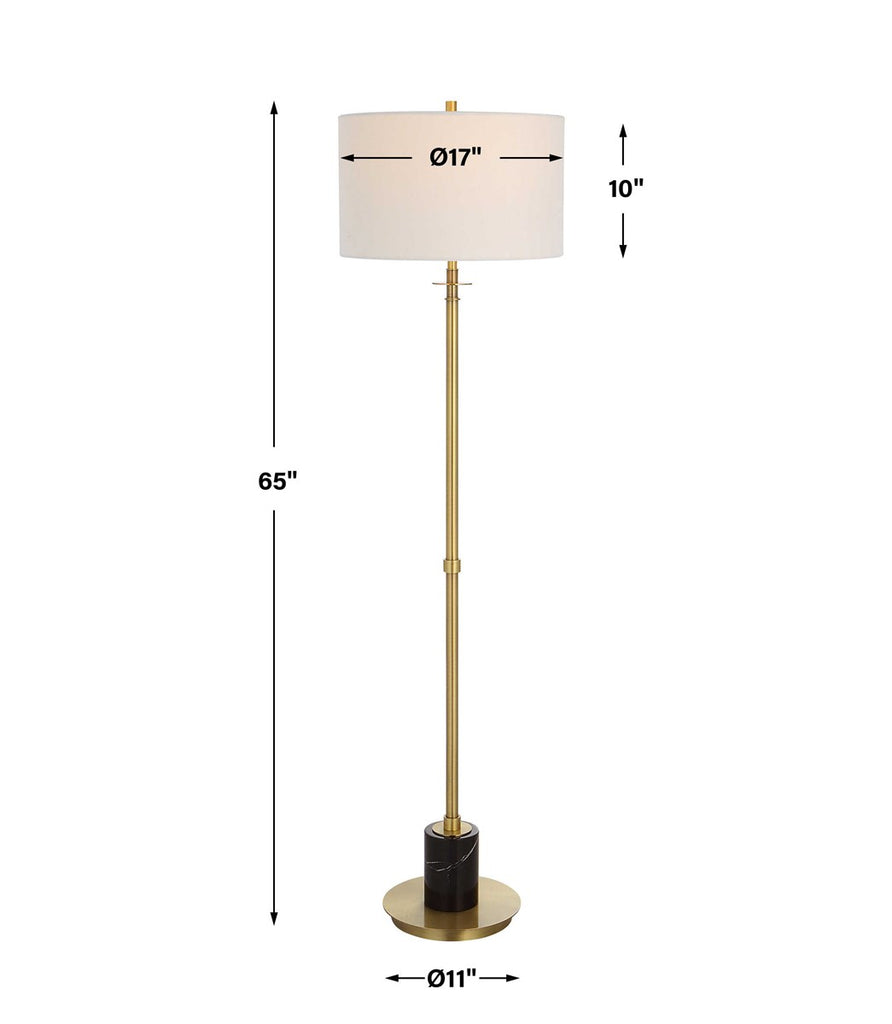 Guard Brass Floor Lamp - Bombay Mercantile
