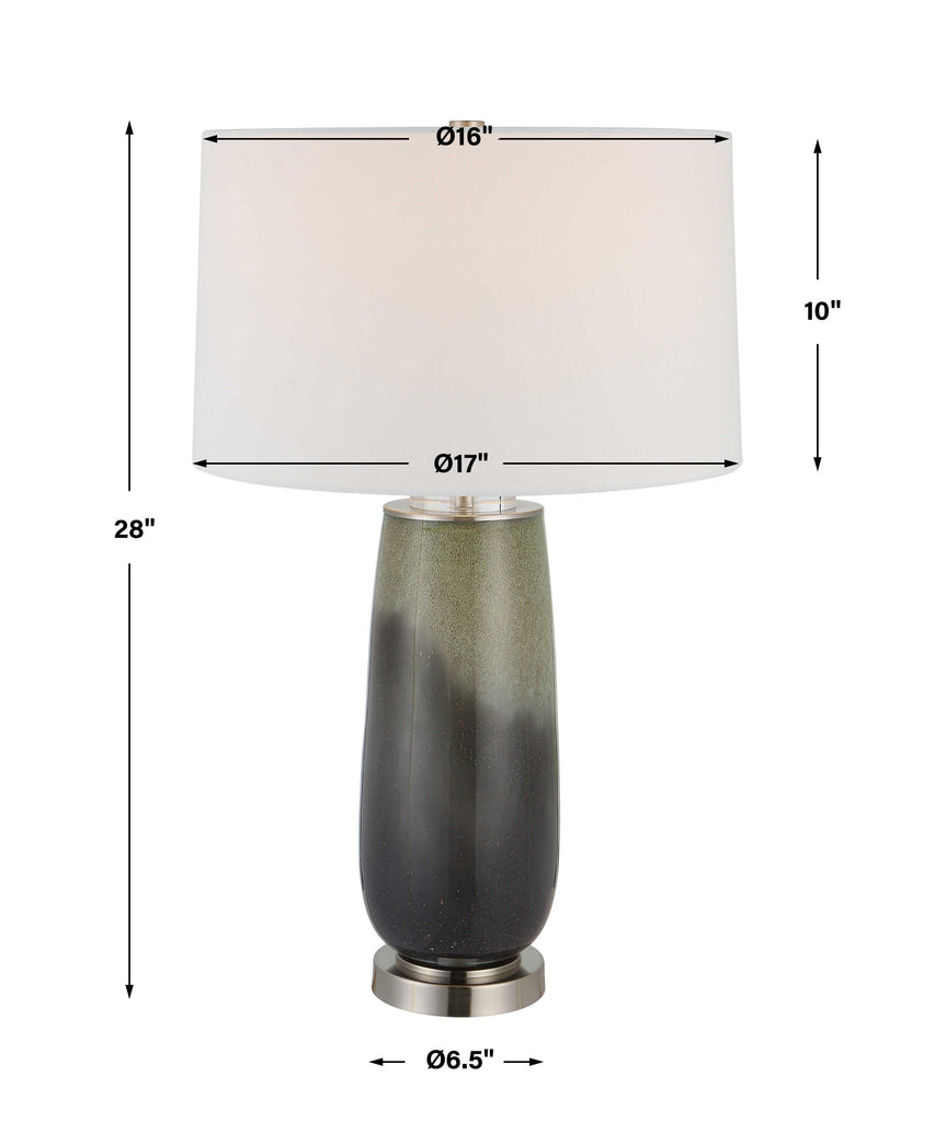 Campa Gray-Blue Table Lamp - Bombay Mercantile