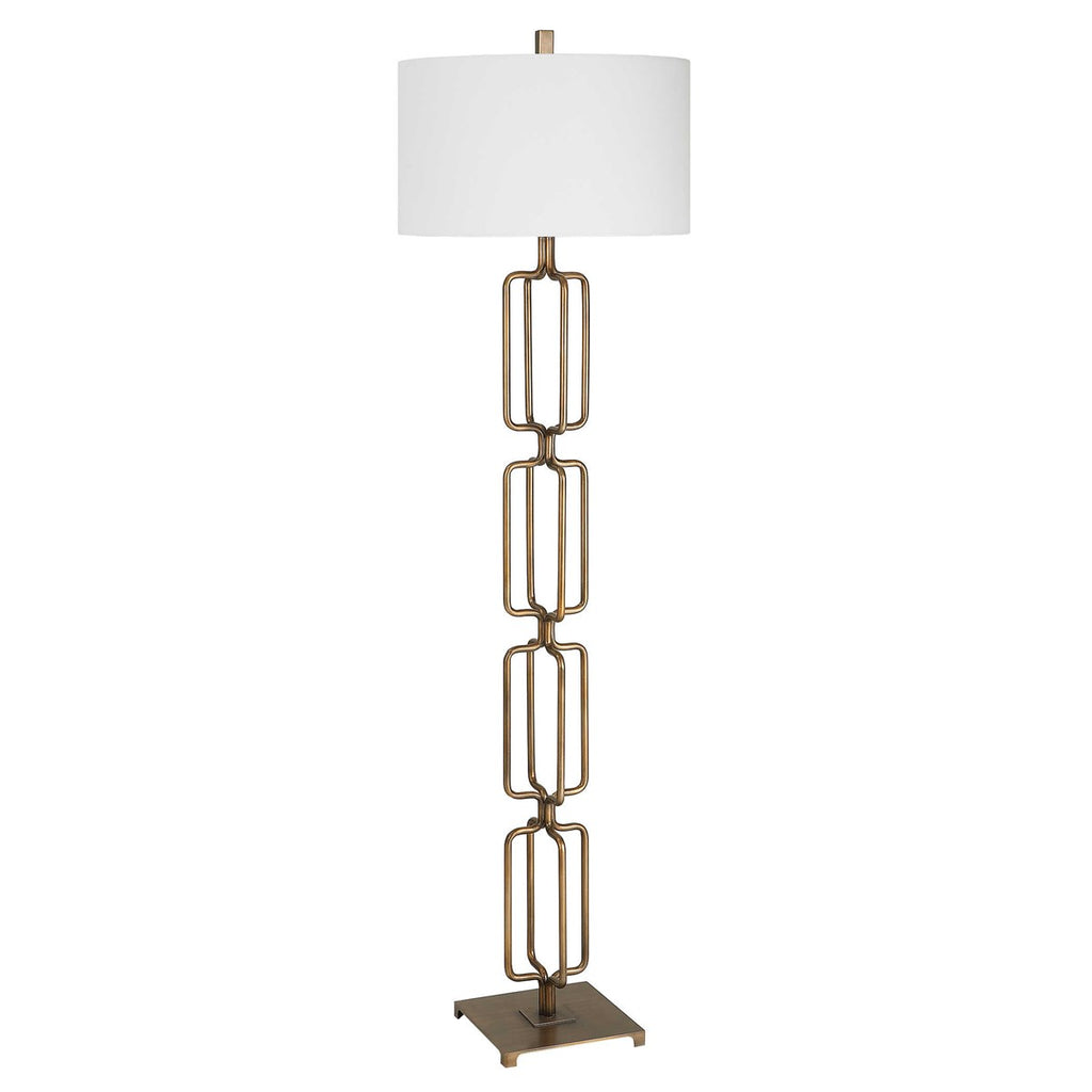 Link Brushed Gold Floor Lamp - Bombay Mercantile