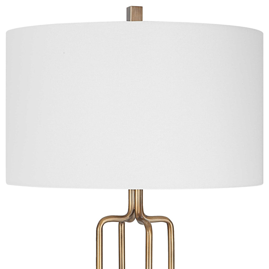 Link Brushed Gold Floor Lamp - Bombay Mercantile
