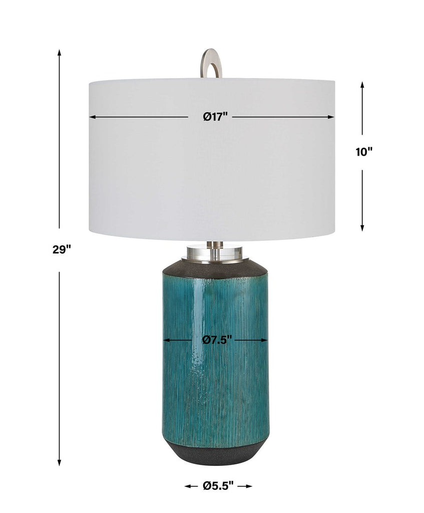 Maui Aqua Blue Table Lamp - Bombay Mercantile