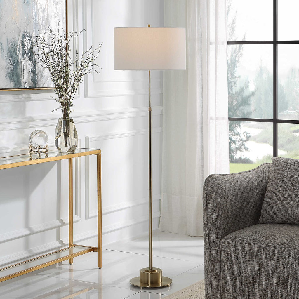 Prominence Brass Floor Lamp - Bombay Mercantile