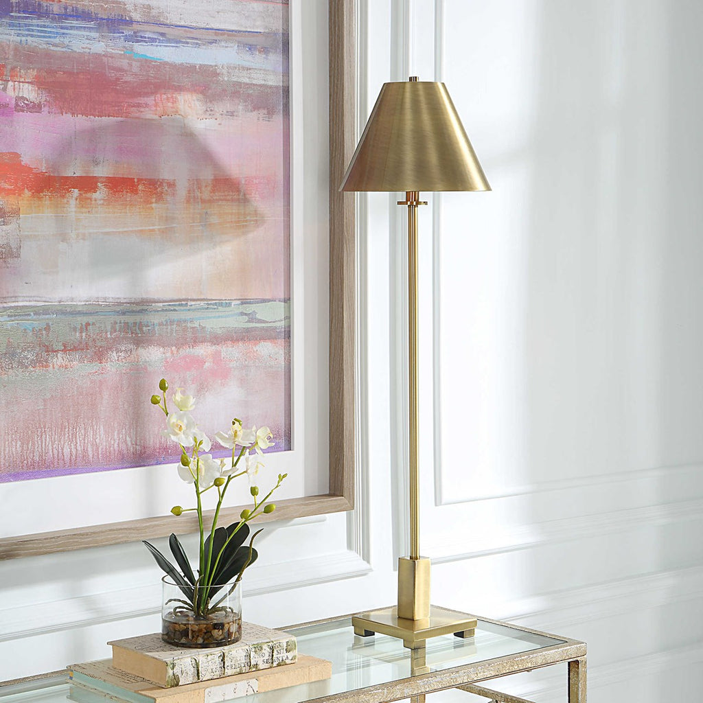 Pilot Brass Buffet Lamp - Bombay Mercantile