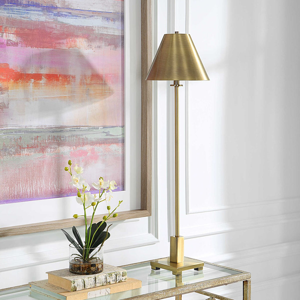 Pilot Brass Buffet Lamp - Bombay Mercantile