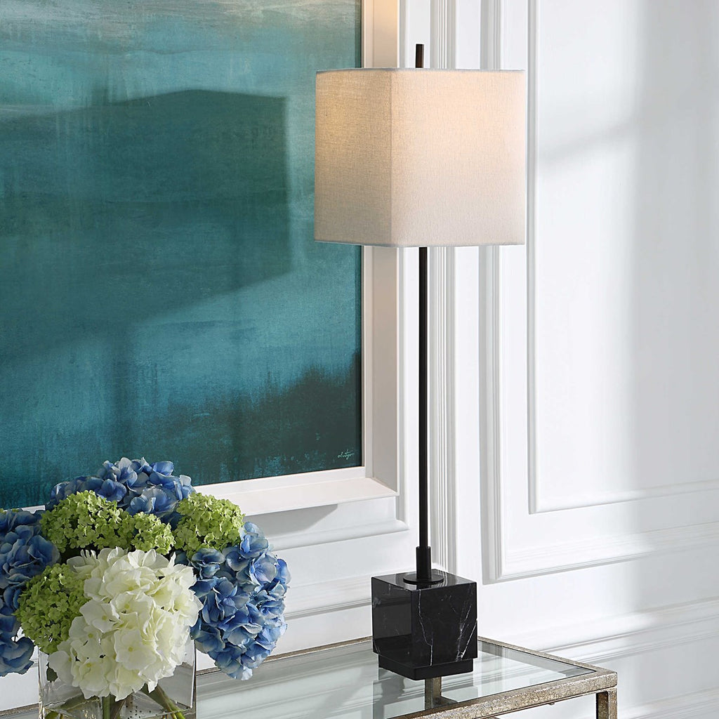 Escort Black Buffet Lamp - Bombay Mercantile