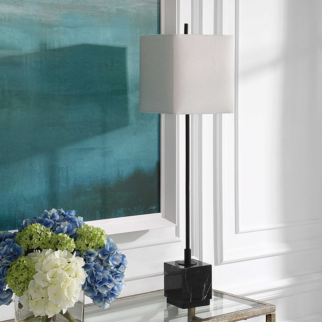 Escort Black Buffet Lamp - Bombay Mercantile