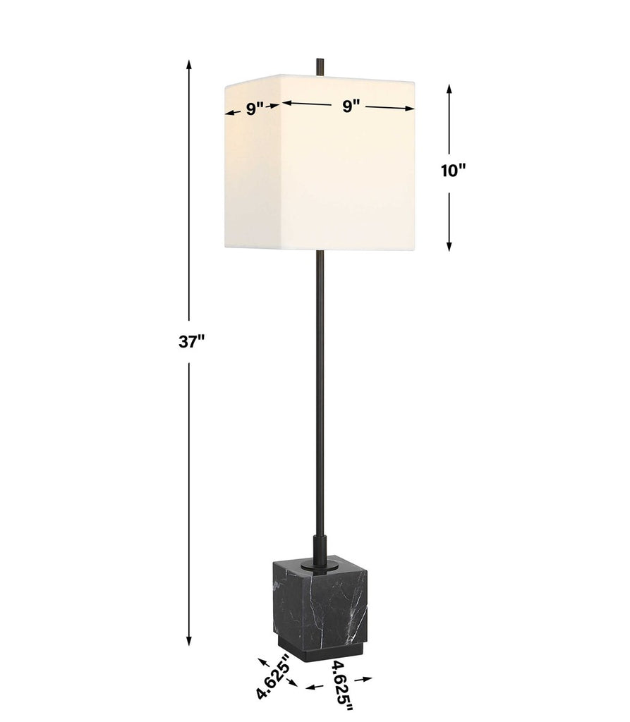 Escort Black Buffet Lamp - Bombay Mercantile