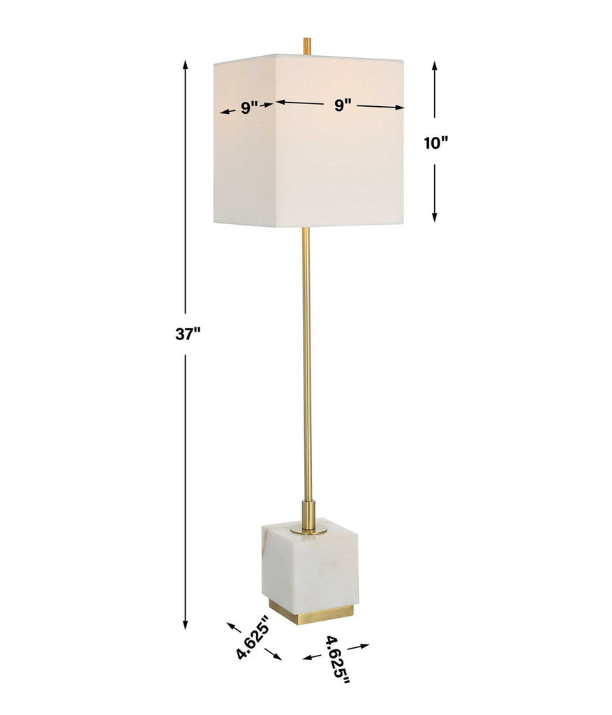 Escort Brass Buffet Lamp - Bombay Mercantile