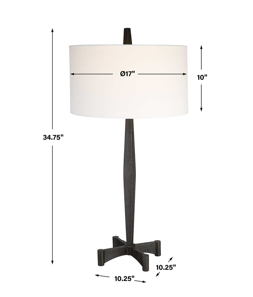 Counteract Rust Metal Table Lamp - Bombay Mercantile