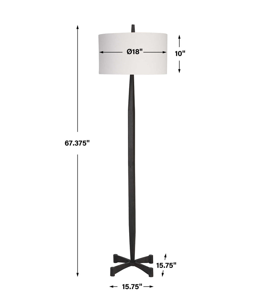Counteract Rust Metal Floor Lamp - Bombay Mercantile