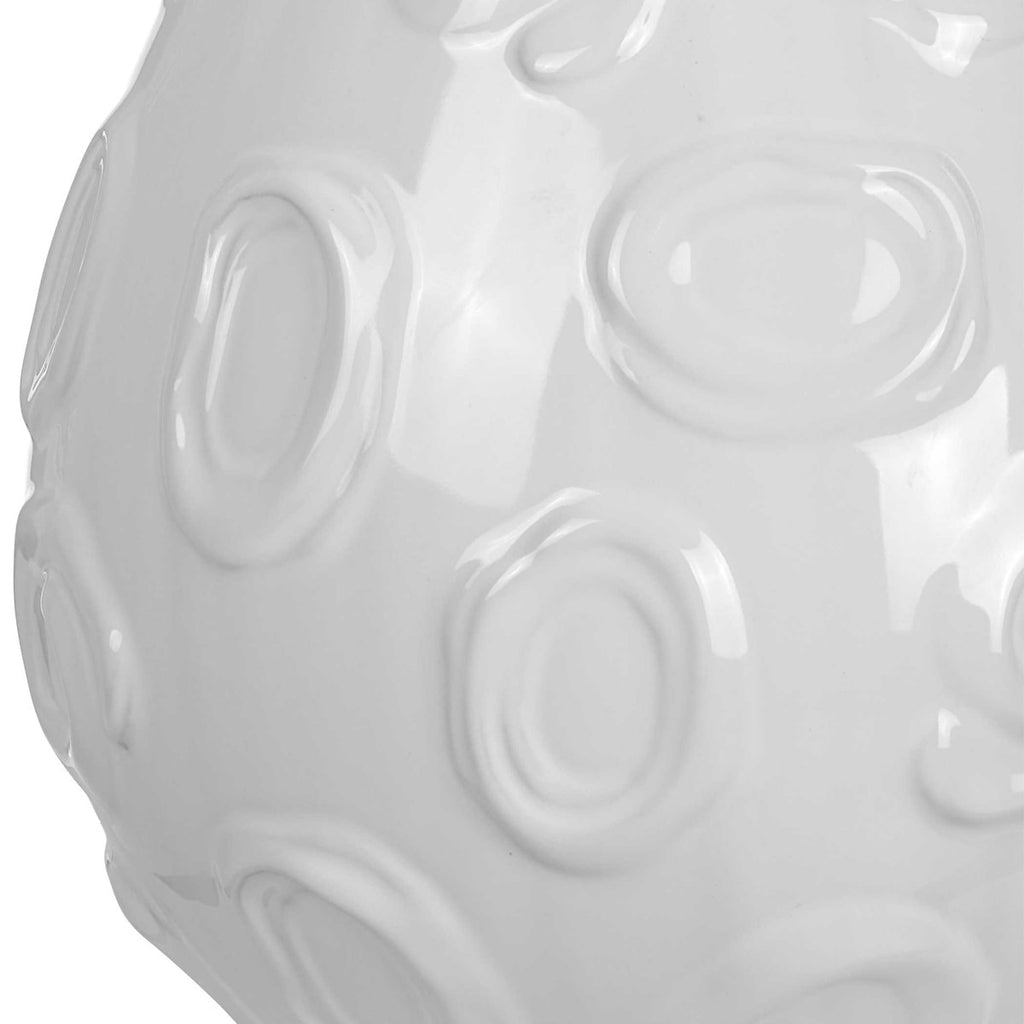 Loop White Glaze Table Lamp - Bombay Mercantile