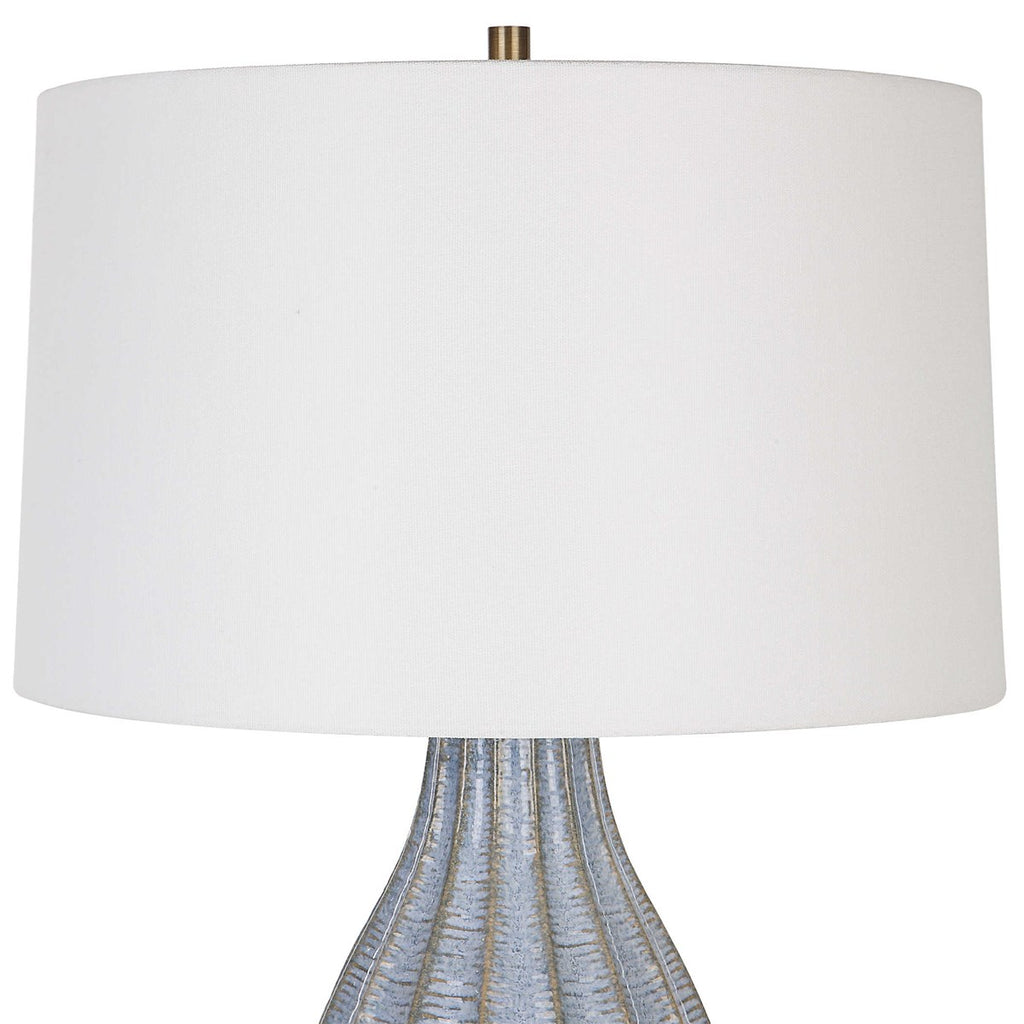Veston Blue Glaze Table Lamp - Bombay Mercantile