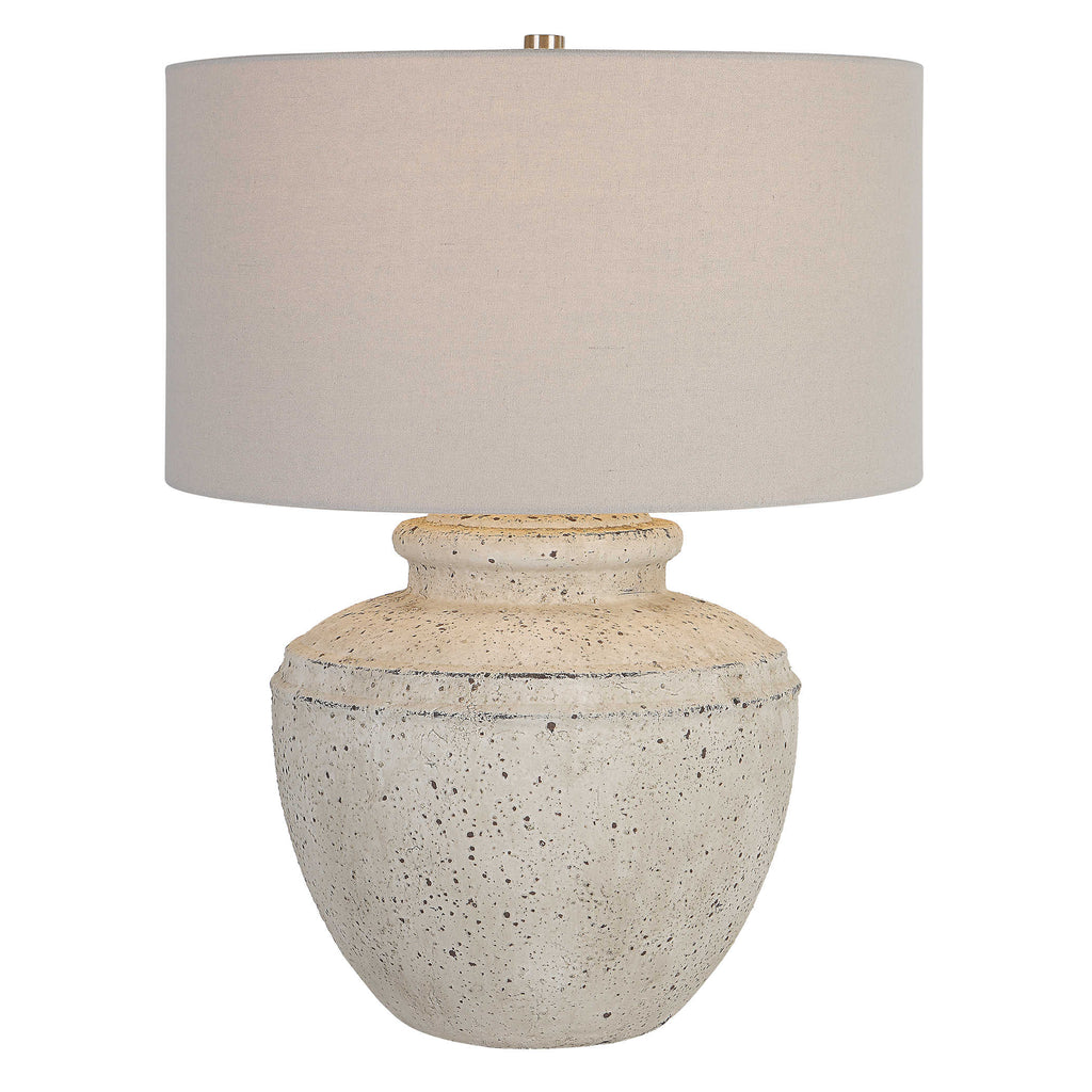 Artifact Aged Stone Table Lamp - Bombay Mercantile