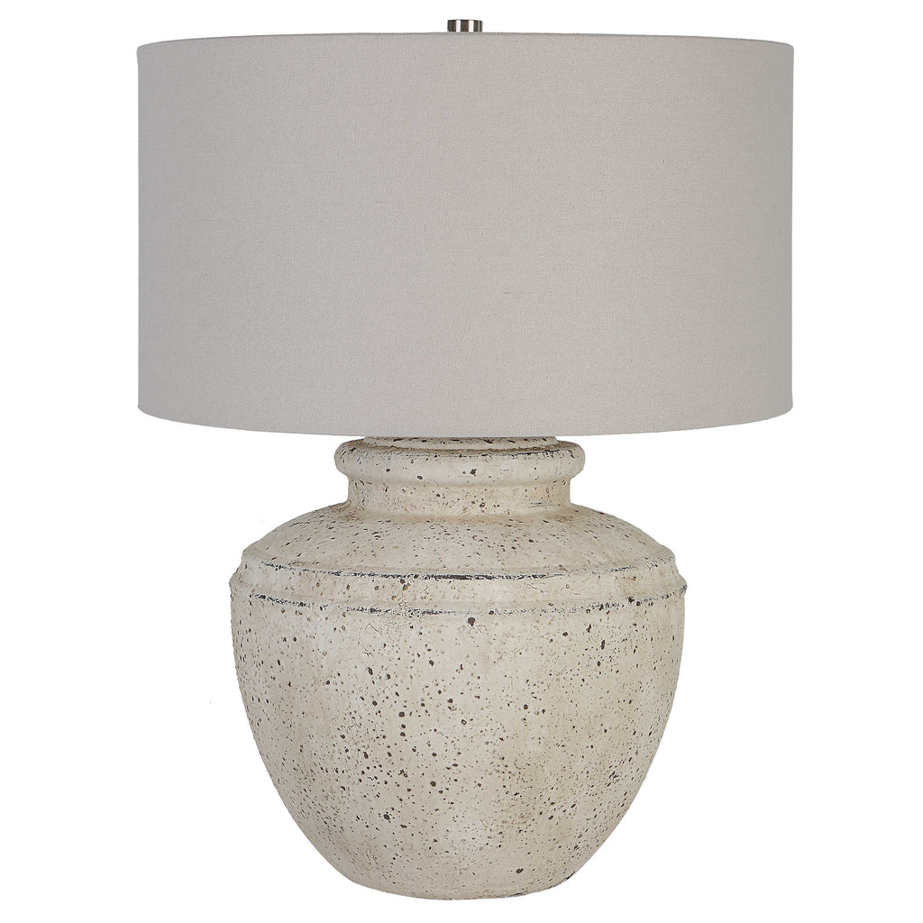 Artifact Aged Stone Table Lamp - Bombay Mercantile
