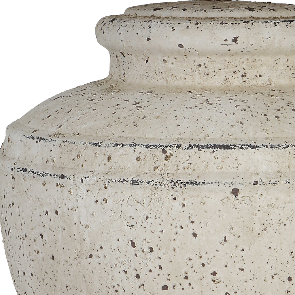 Artifact Aged Stone Table Lamp - Bombay Mercantile