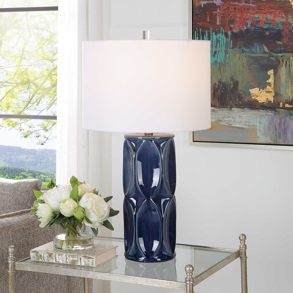 Sinclair Blue Table Lamp - Bombay Mercantile